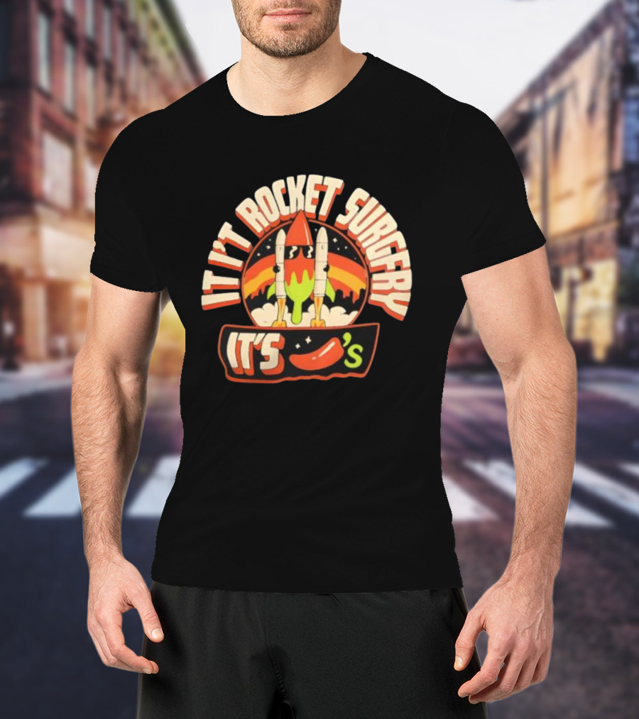 It's Rocket Surgery It's Chili Fiesta Retro Rockets T-Shirt