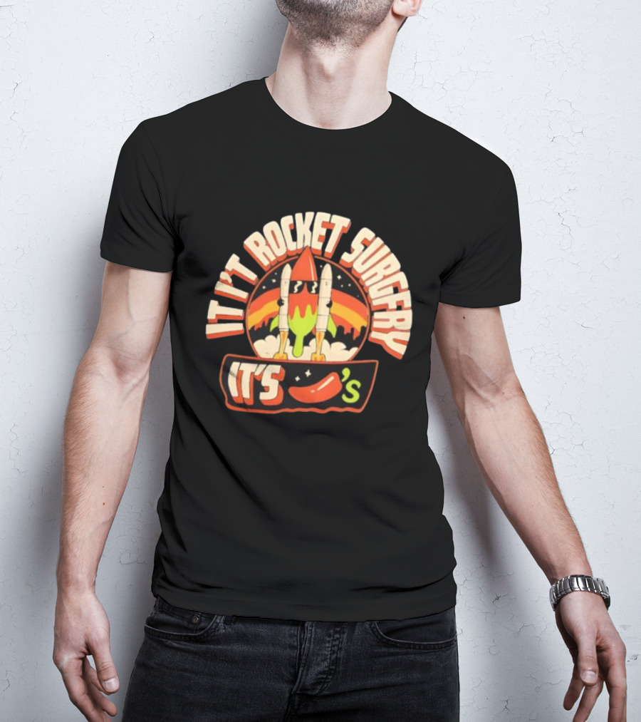It's Rocket Surgery It's Chili Fiesta Retro Rockets T-Shirt