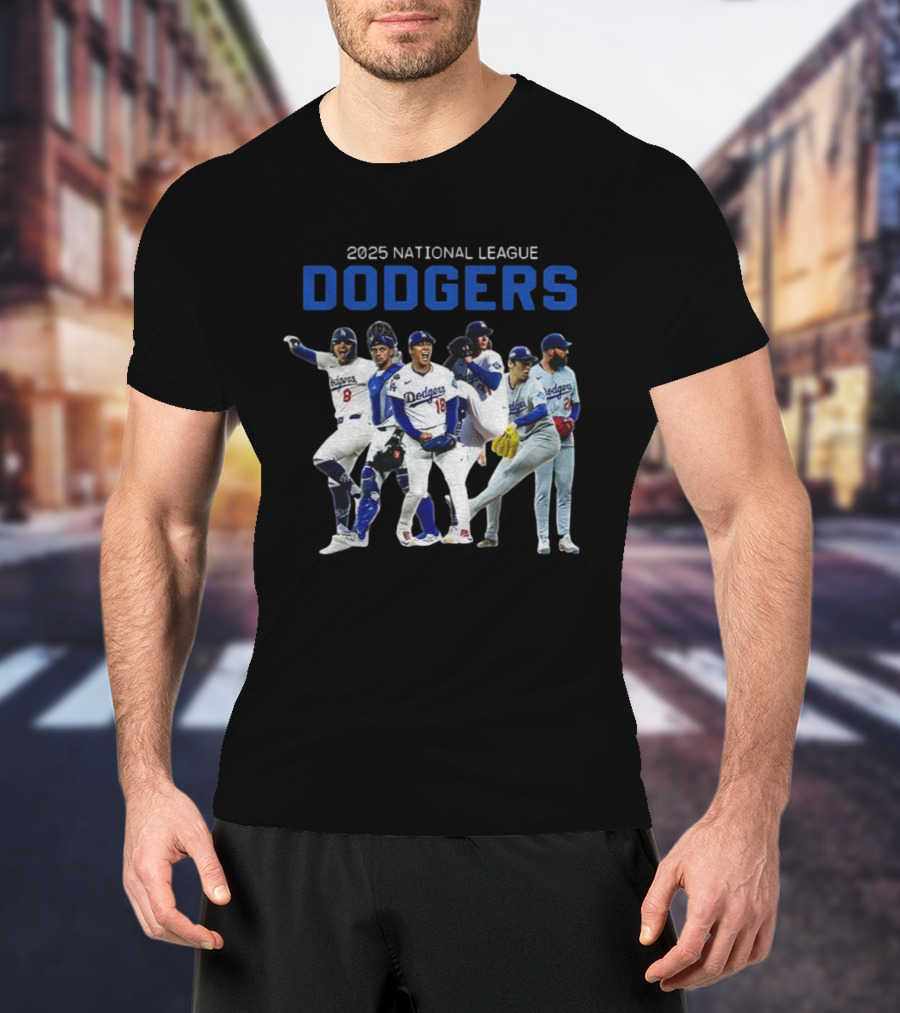 2025 National League Dodgers Champions Players T-Shirt
