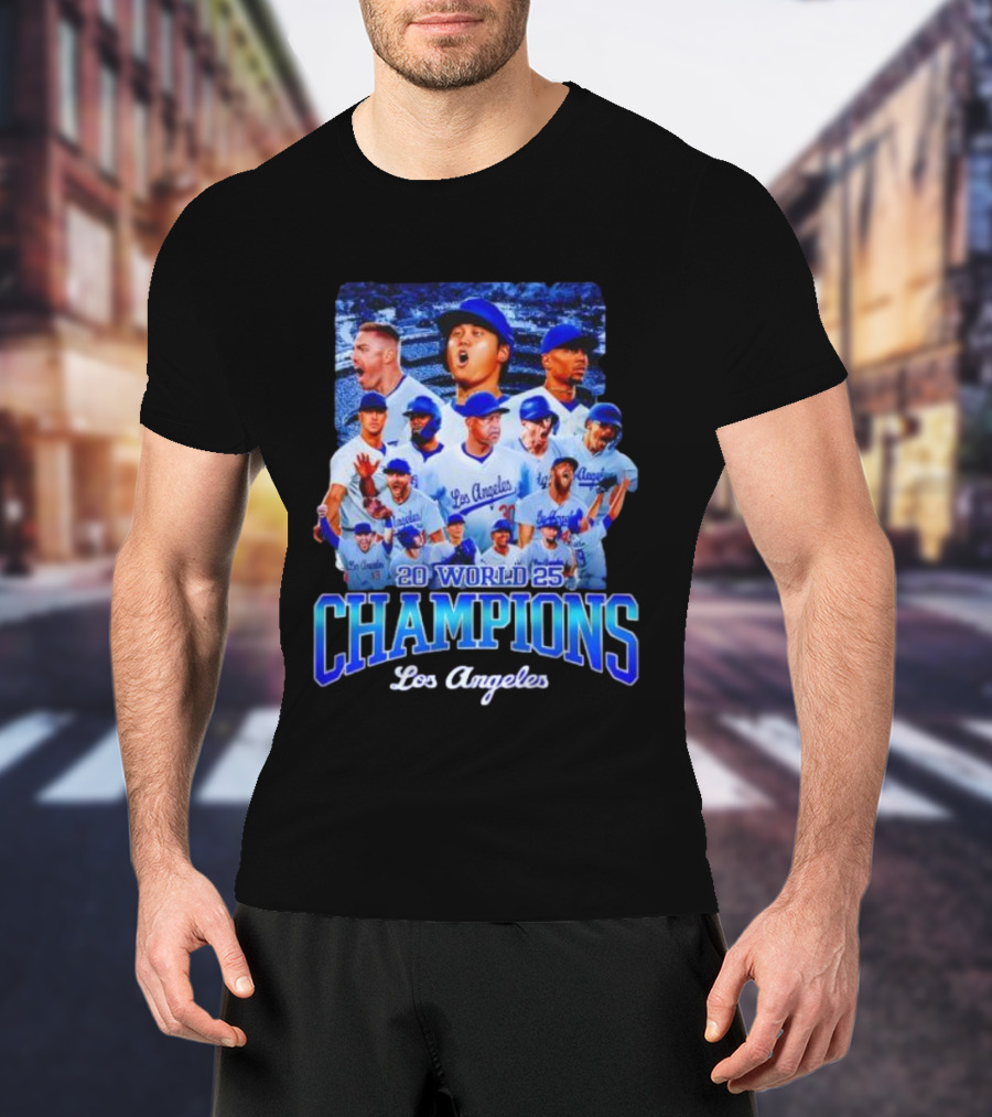 Los Angeles 2025 World Champions Dodgers Team T-Shirt