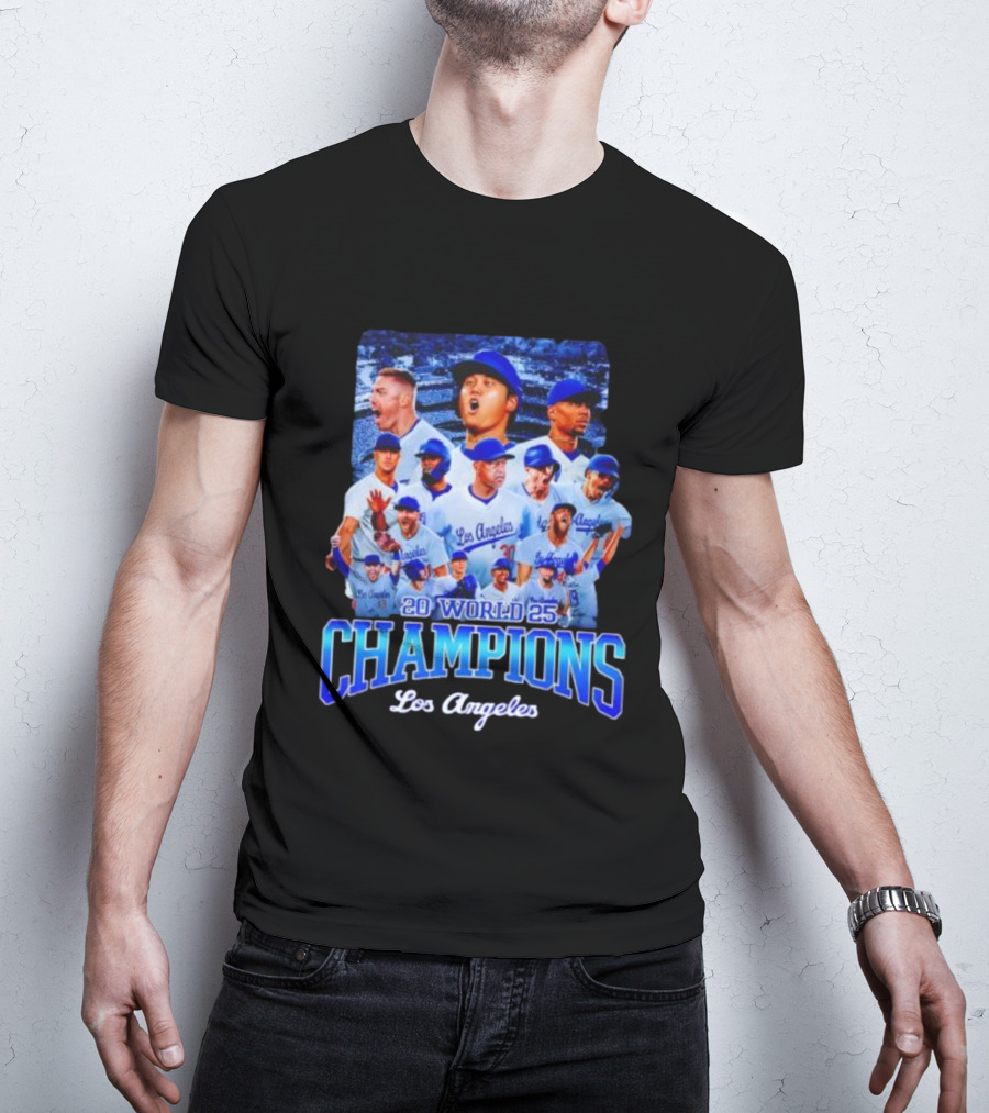 Los Angeles 2025 World Champions Dodgers Team T-Shirt