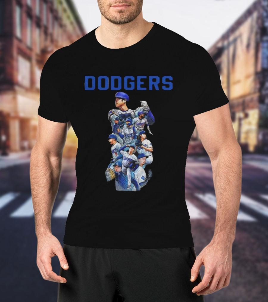 Los Angeles Dodgers 2025 World Series Champions Players Cartoon T-Shirt