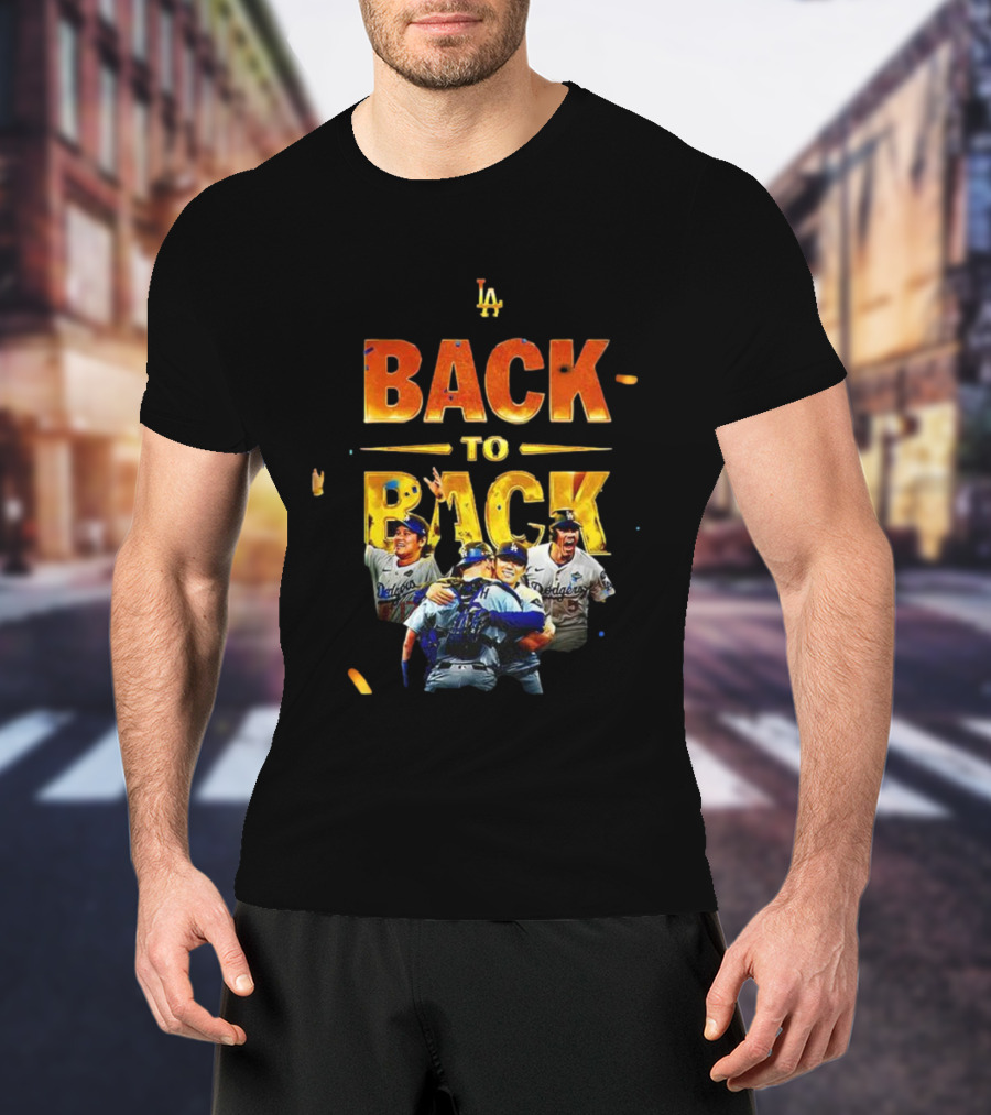 Los Angeles Dodgers Back To Back Champions Celebration 2025 T-Shirt