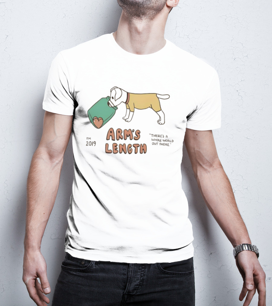 Arm's Length "There's A Whole World Out There" Dog Carrying Heart 2025 Tour T-Shirt