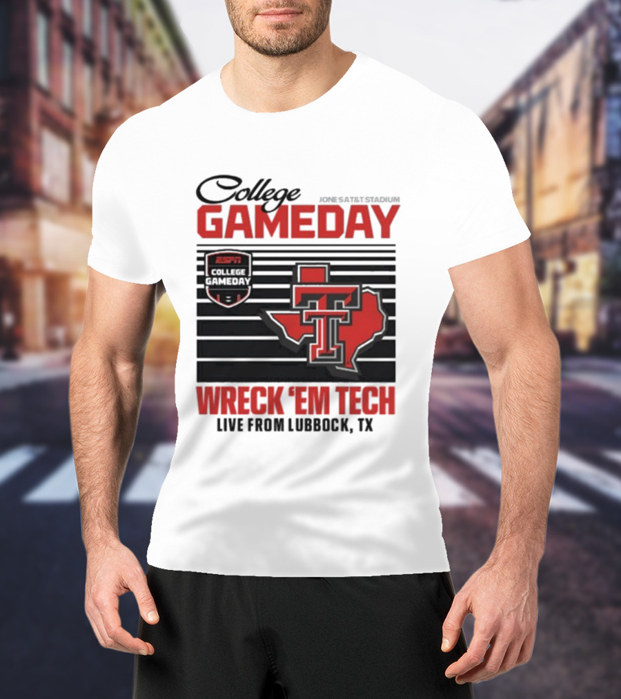 Texas Tech Gameday Wreck 'Em Jones AT&T Stadium ESPN College 2025 T-Shirt