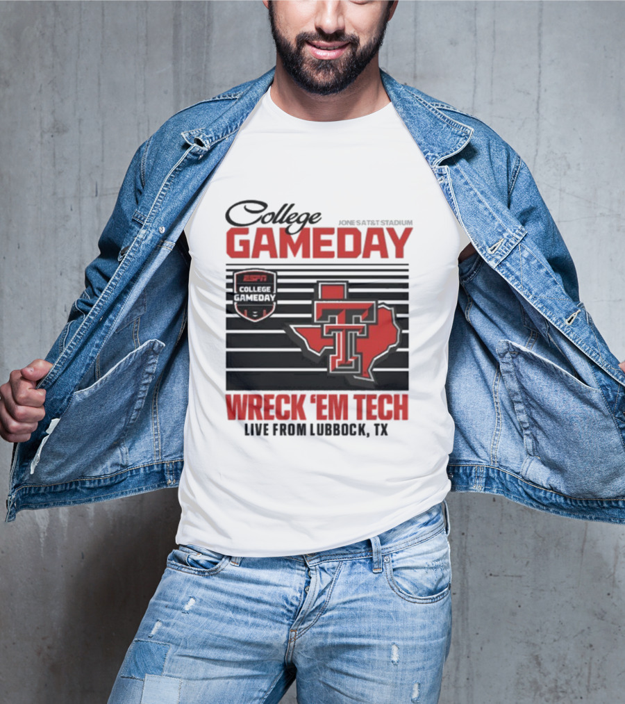 Texas Tech Gameday Wreck 'Em Jones AT&T Stadium ESPN College 2025 T-Shirt