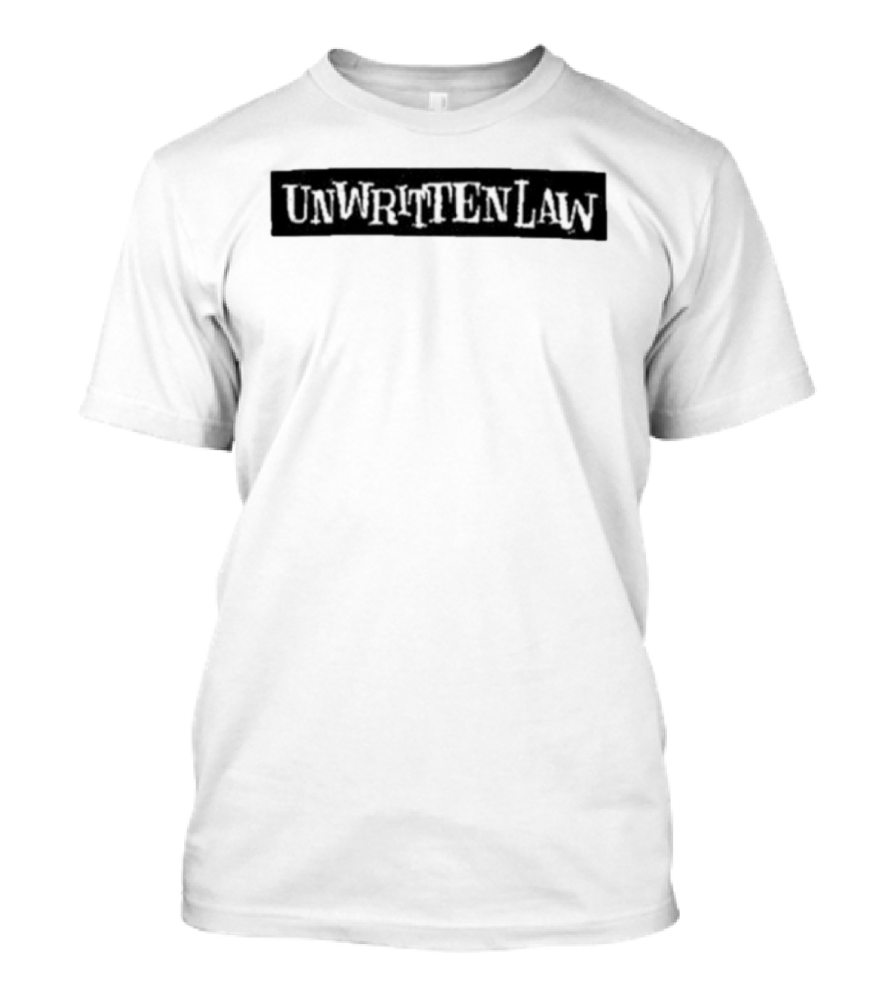 Unwritten Law Black Text White Font Band Merch T-Shirt