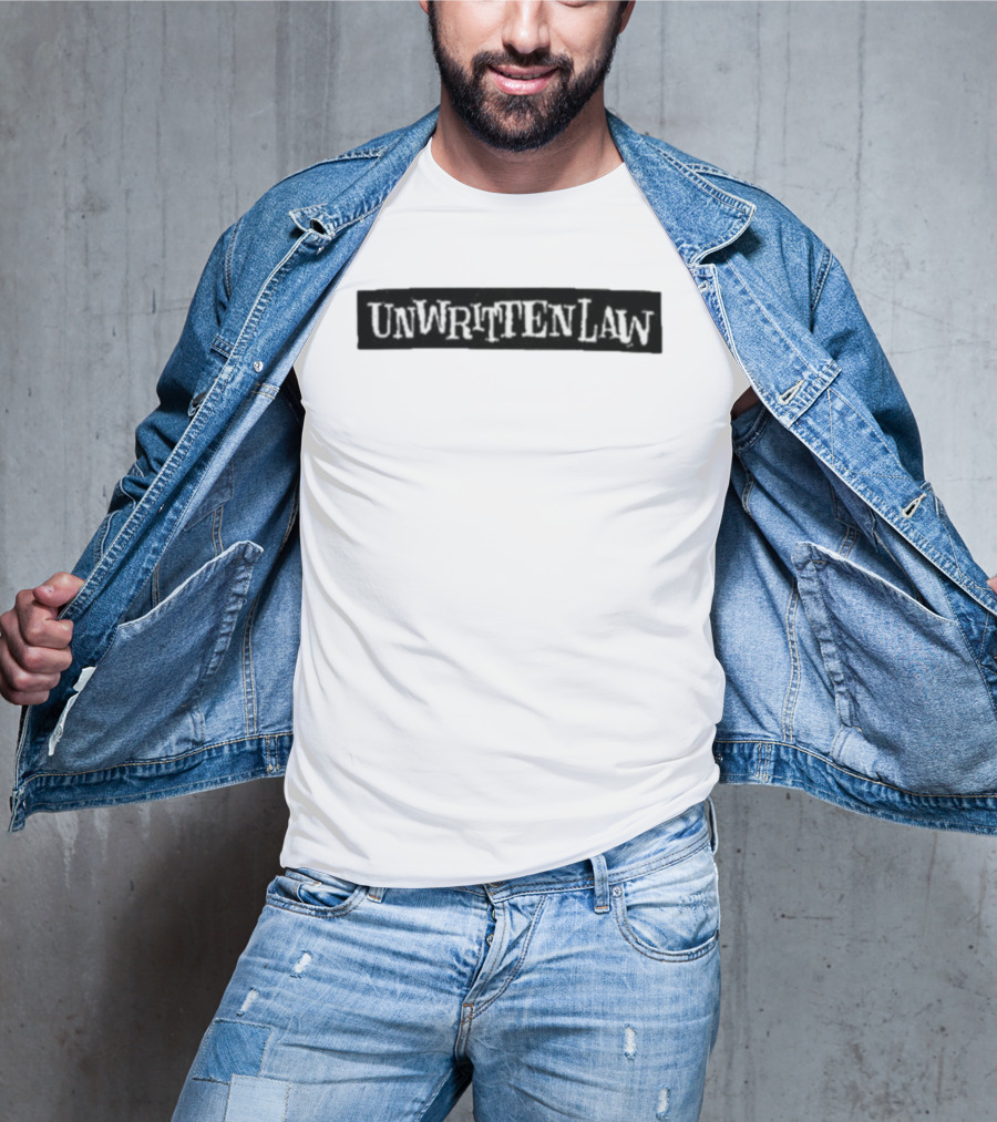 Unwritten Law Black Text White Font Band Merch T-Shirt