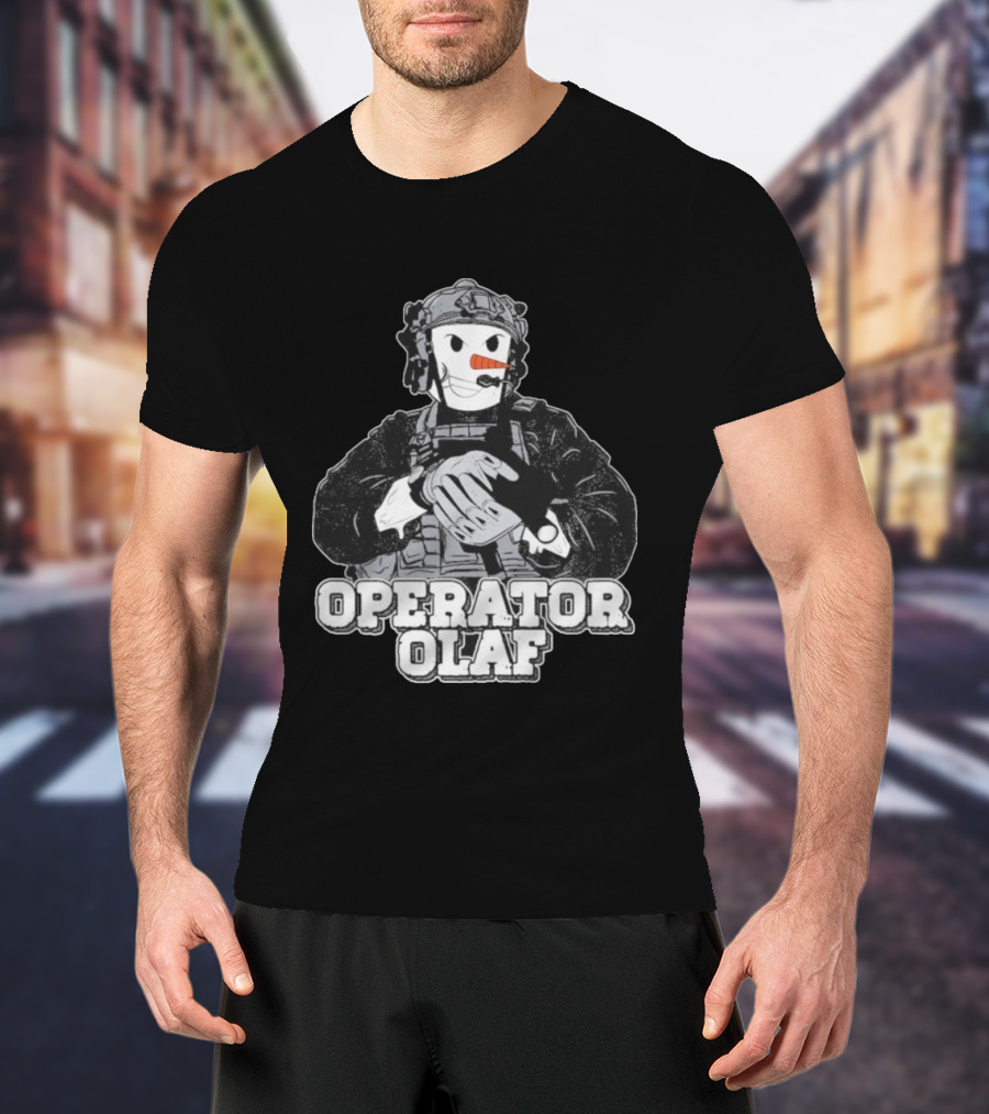 Operator Olaf Tactical Snowman Christmas T-Shirt