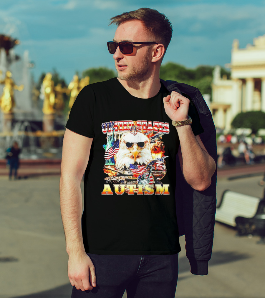 United States Of Autism Eagle American Icons T-Shirt