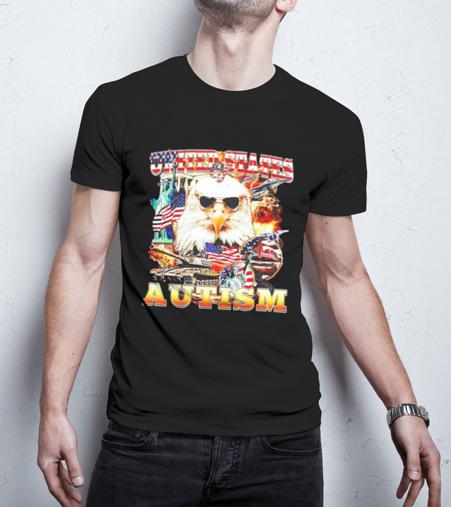 United States Of Autism Eagle American Icons T-Shirt