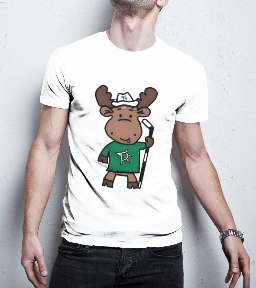 Doodle Moose Has Entered The Chat Dallas Stars Hockey Fan Art T-Shirt