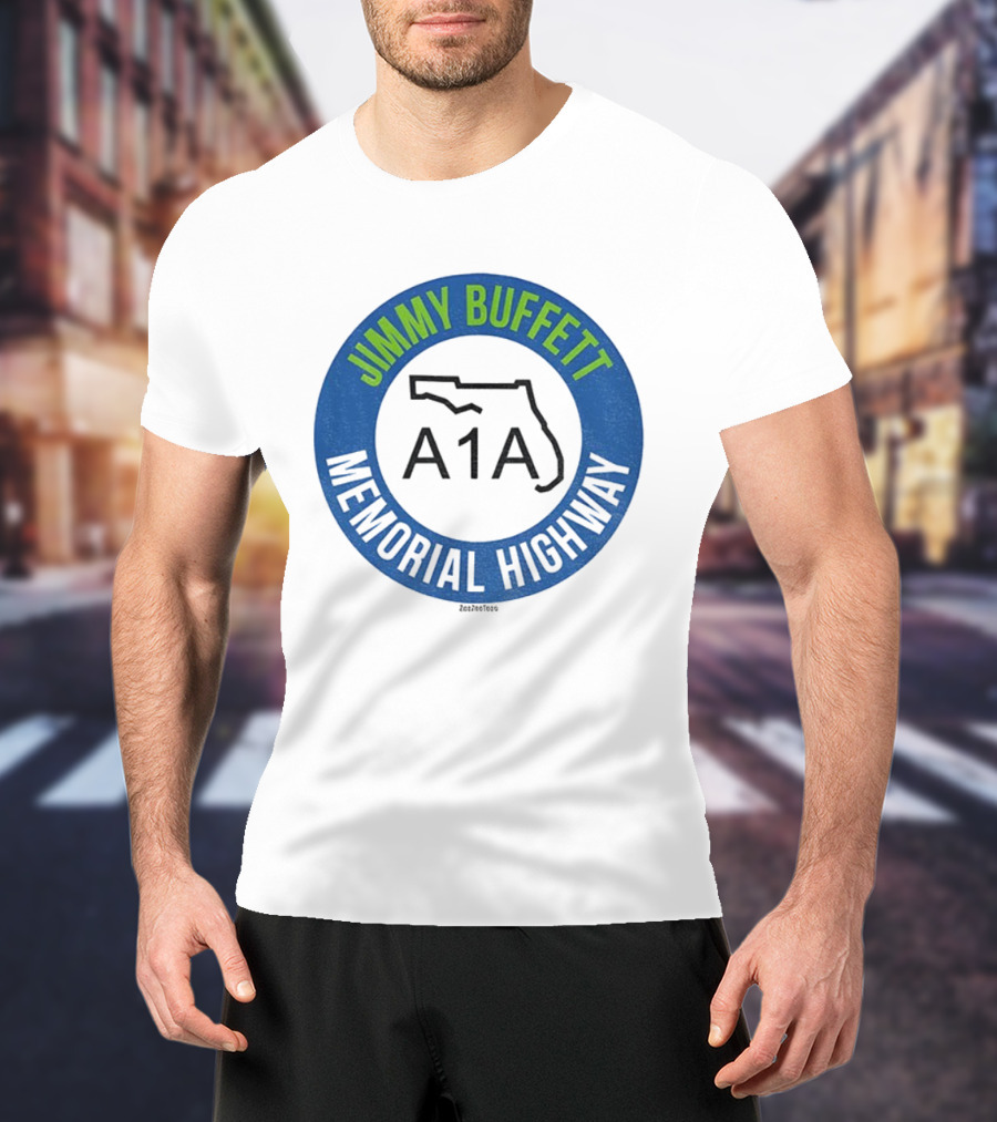 Jimmy Buffett A1A Memorial Highway Florida Outline T-Shirt