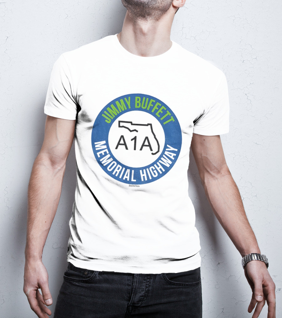 Jimmy Buffett A1A Memorial Highway Florida Outline T-Shirt