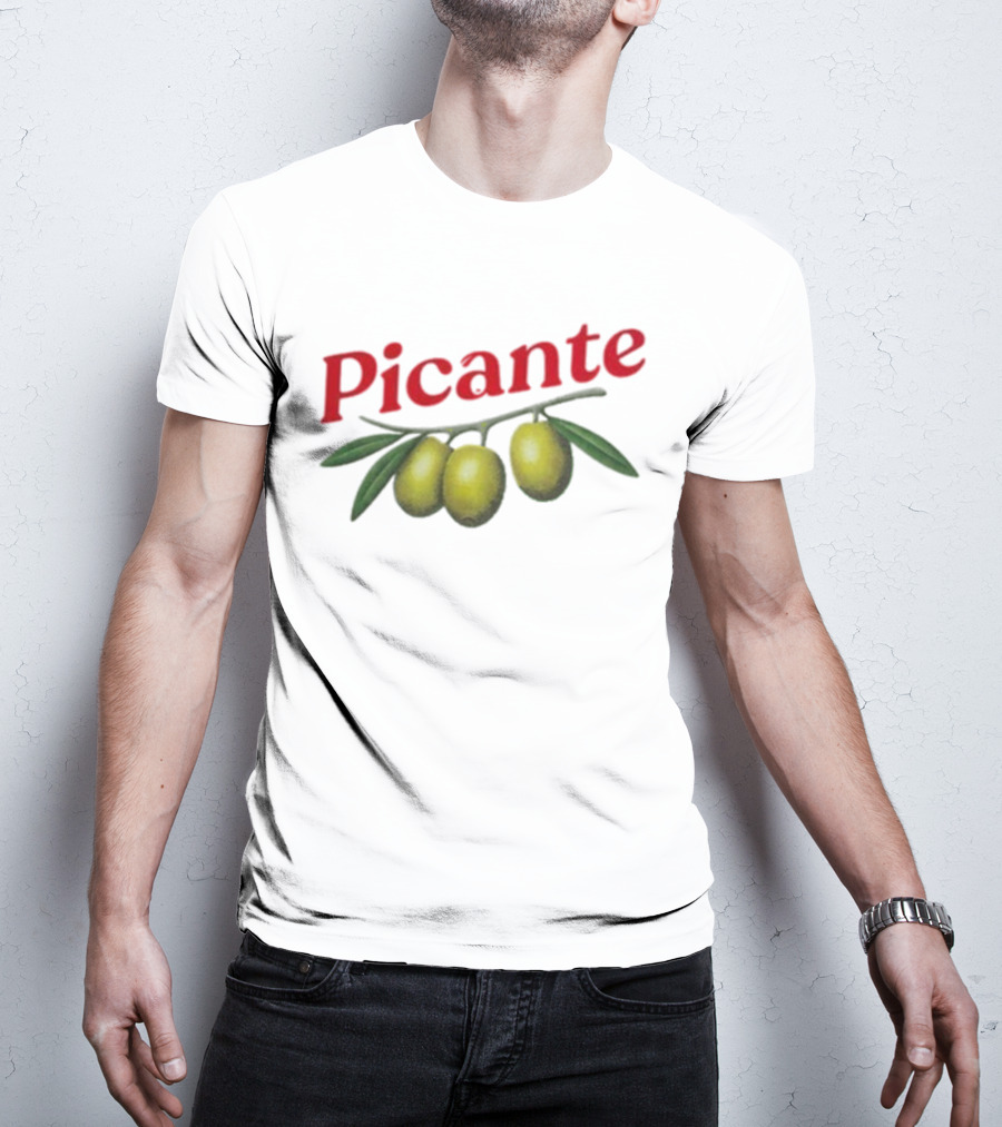 Picante Olive Trio With Branch Design T-Shirt
