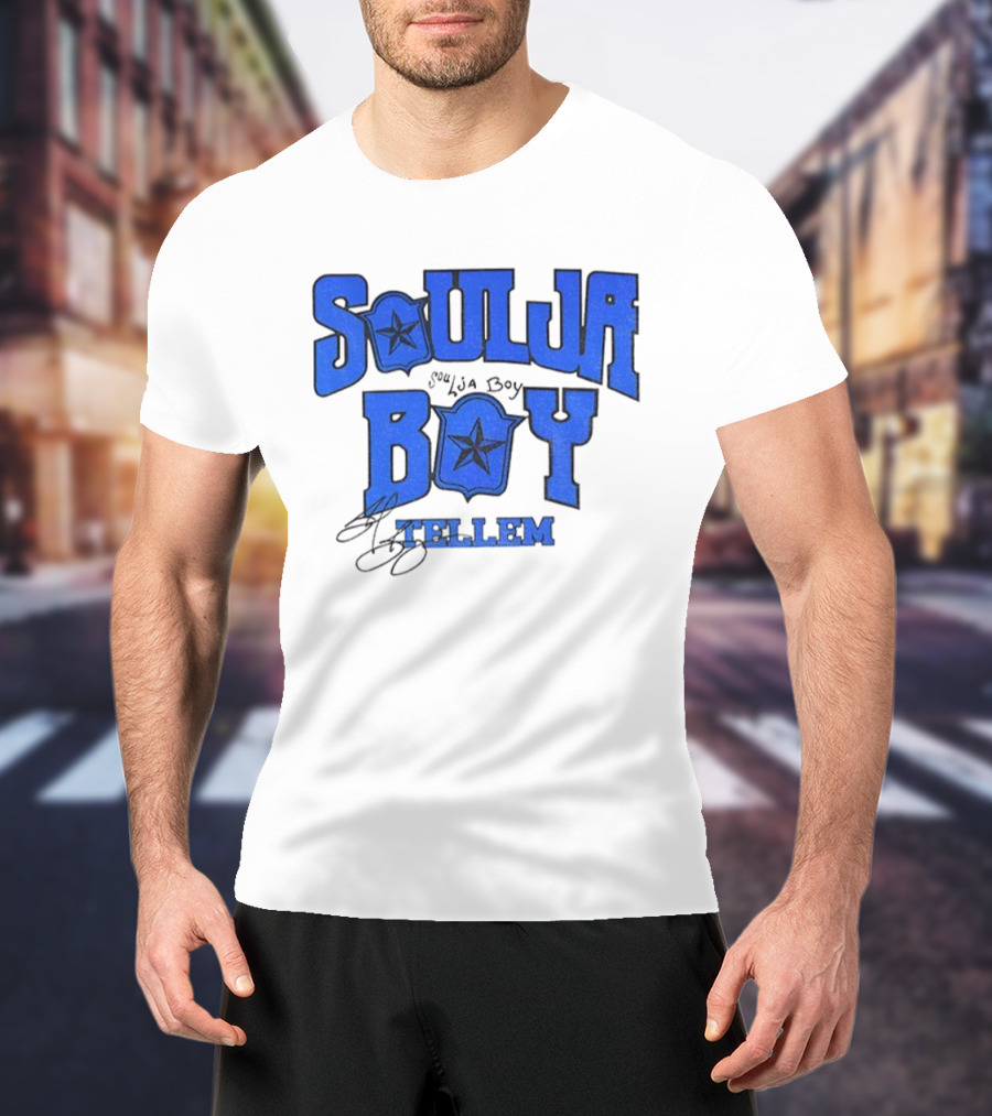 Soulja Boy Tellem Blue Star Signature Halloween Vintage T-Shirt