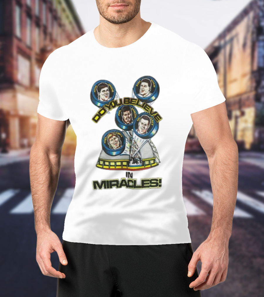 Pittsburgh Penguins NHL Vintage Do You Believe In Miracles Players Faces T-Shirt