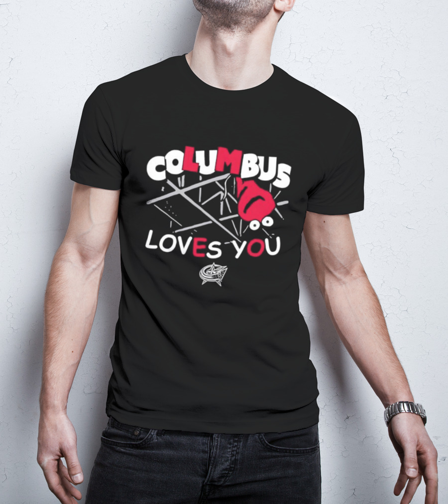 Columbus Loves You Santa Hat Christmas Style T-Shirt
