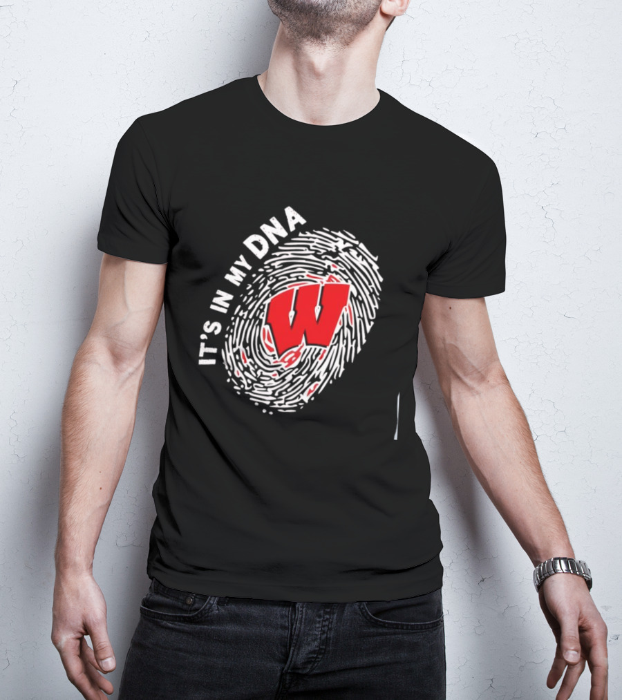 Wisconsin Badgers W It's In My DNA Fingerprint T-Shirt
