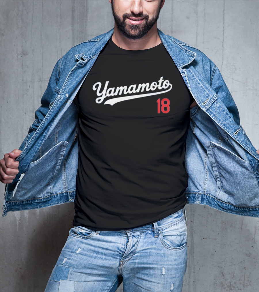 Yamamoto 18 LA Dodgers Baseball Merchandise Fans Apparel T-Shirt