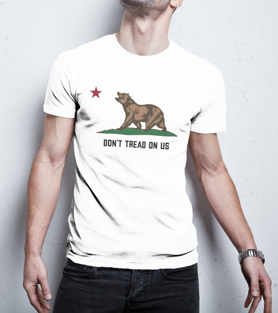California Bear Flag Don’t Tread On Us Red Star T-Shirt