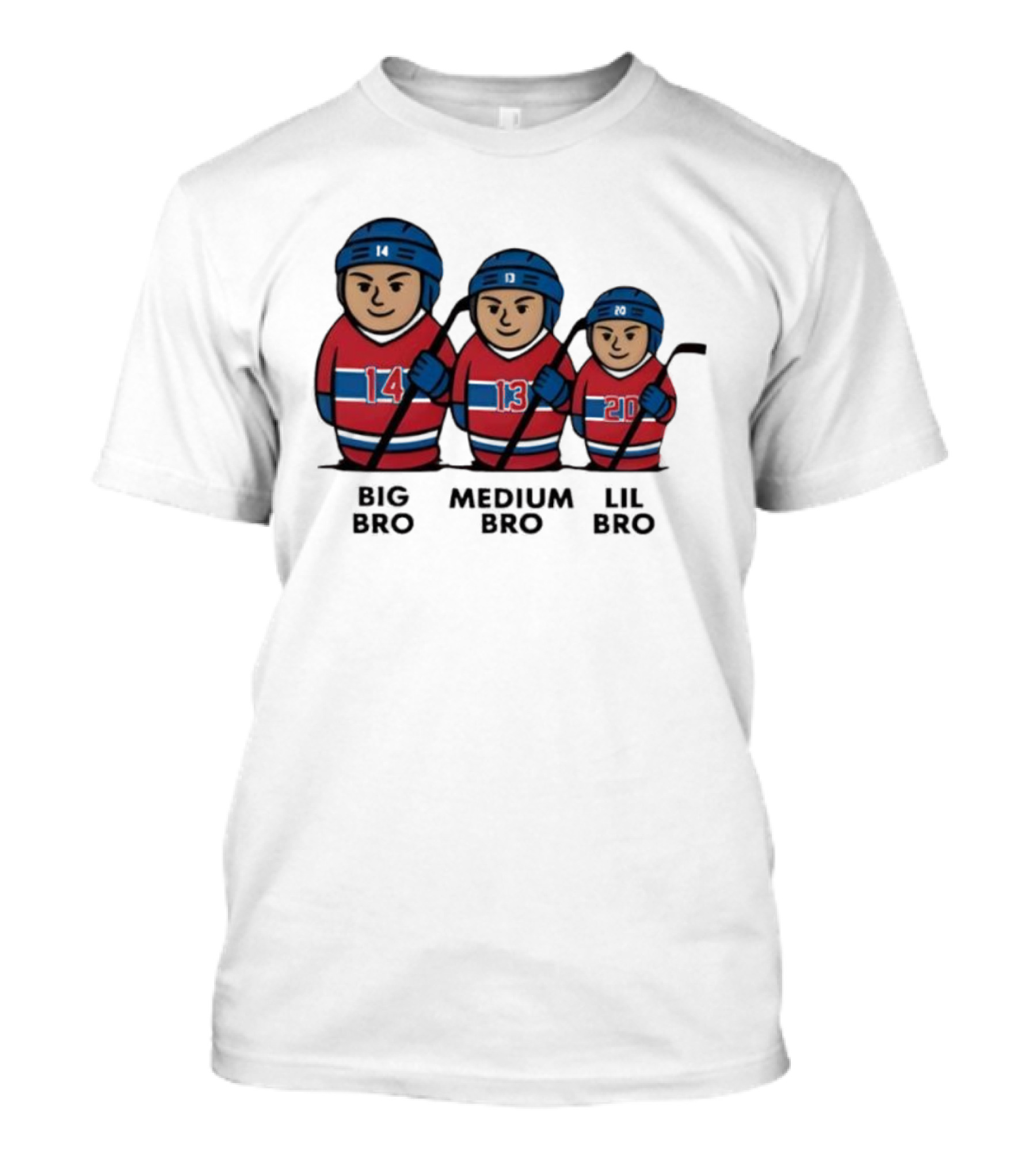 Montreal Hockey Big Medium Lil Bro 14 13 20 T-Shirt