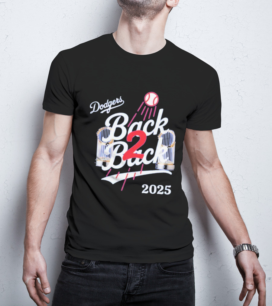 Dodgers Back 2 Back 2025 World Series Championship MLB T-Shirt