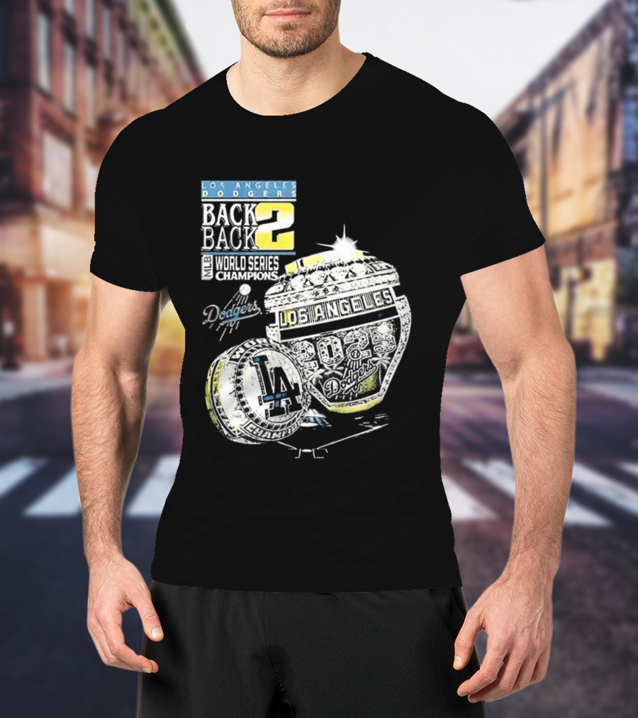 Los Angeles Dodgers Back To Back World Series 2025 Champions Diamond Ring Dodgers Championship T-Shirt