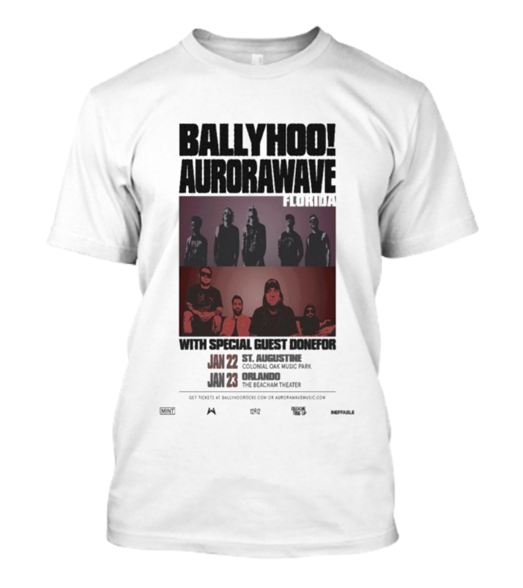 Ballyhoo Aurorawave Florida Concert Coldfire Oak Music Park We Dreamin Theater January 22-23 2025 T-Shirt