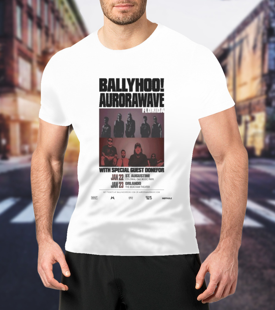 Ballyhoo Aurorawave Florida Concert Coldfire Oak Music Park We Dreamin Theater January 22-23 2025 T-Shirt