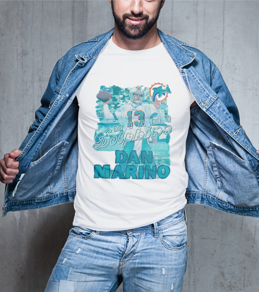 Dan Marino Miami Dolphins Football Number 13 MVP Retro T-Shirt