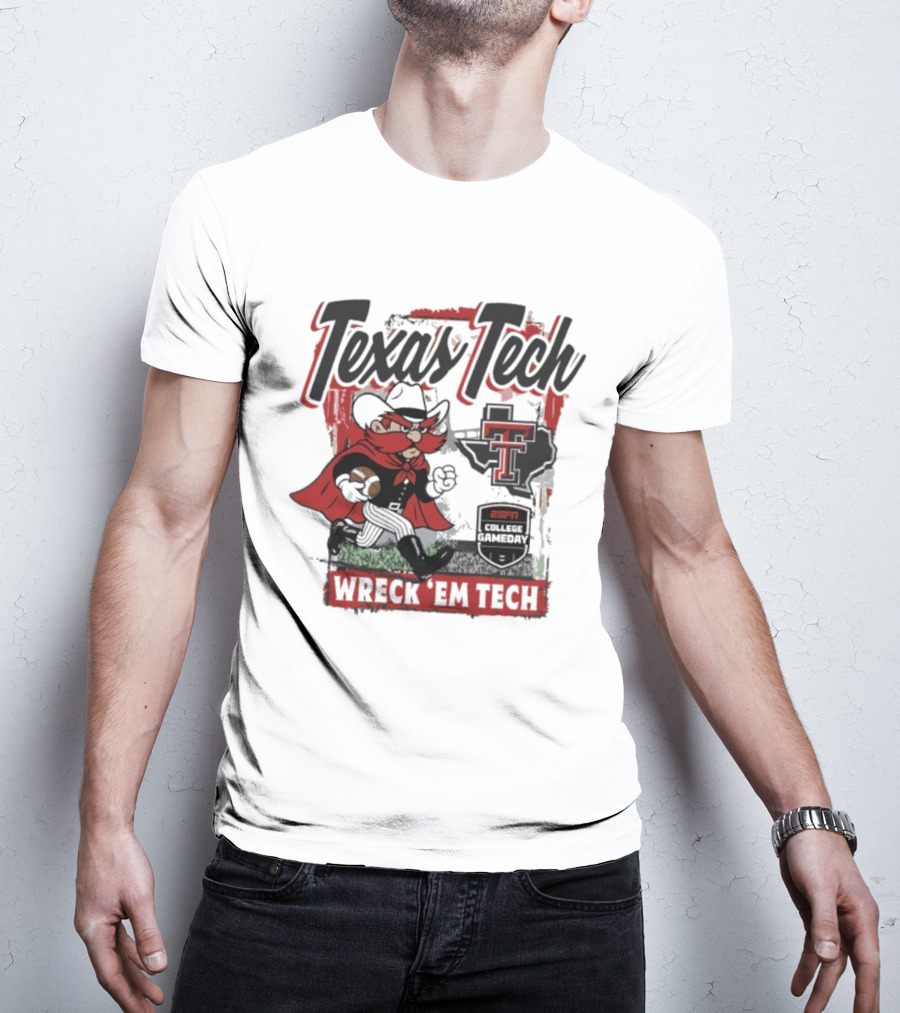 Texas Tech Red Raiders Wreck ‘Em Tech Gameday Mascot ESPN College T-Shirt
