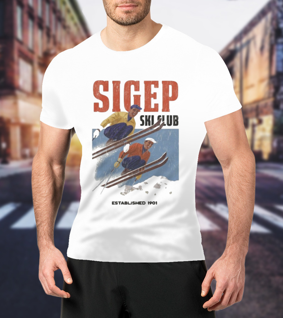 SIGEP Ski Club Est 1901 Sigma Phi Epsilon Retro Style T-Shirt