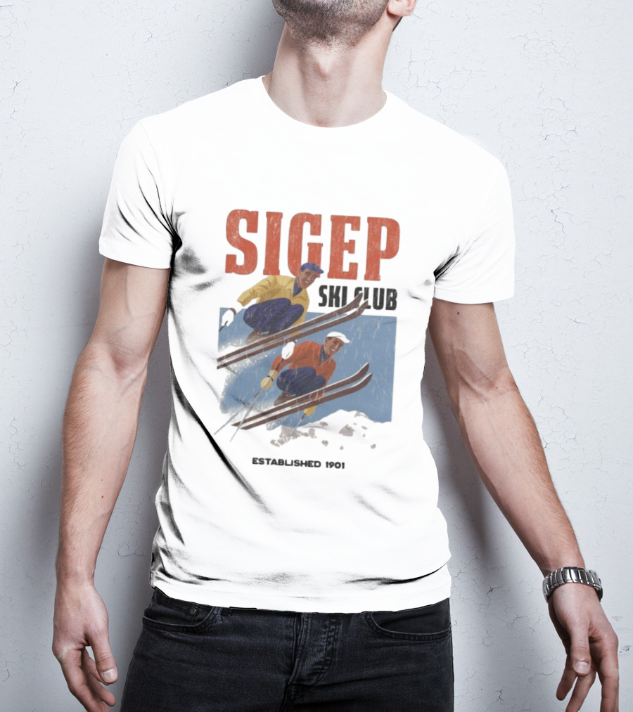 SIGEP Ski Club Est 1901 Sigma Phi Epsilon Retro Style T-Shirt