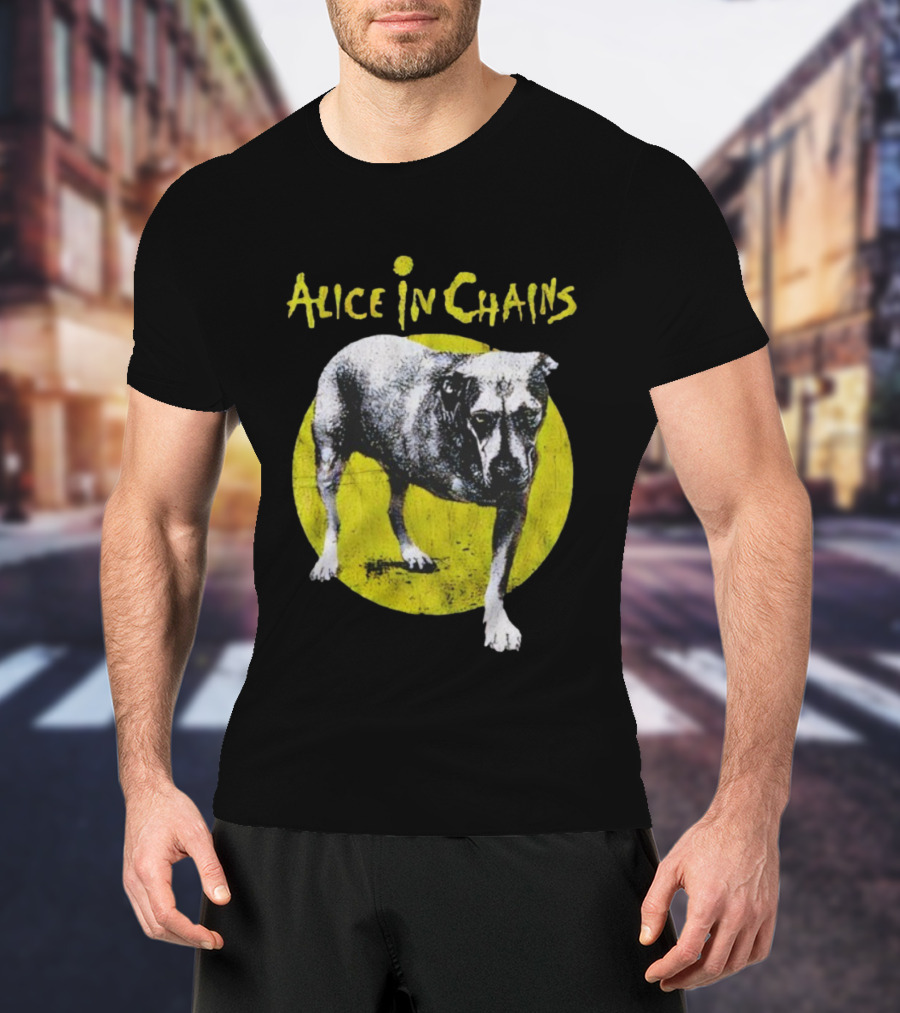 Alice In Chains Three-Legged Dog Iconic Band Logo T-Shirt