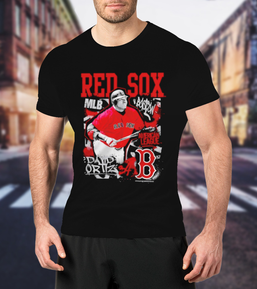 David Ortiz MLB Red Sox Cooperstown Star Moment Boston B T-Shirt