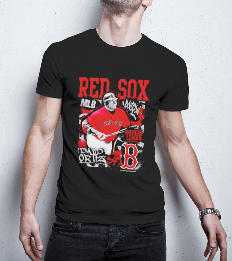David Ortiz MLB Red Sox Cooperstown Star Moment Boston B T-Shirt