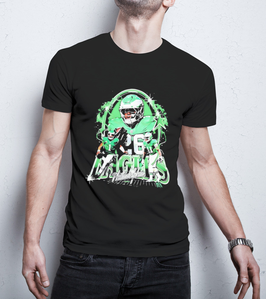 Philadelphia Eagles Jalen Hurts Charles Barkley AJ Brown Trio T-Shirt