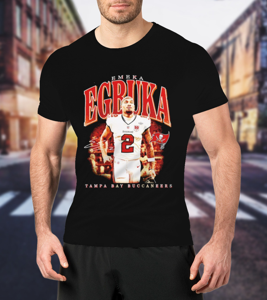 Emeka Egbuka Tampa Bay Buccaneers Egbuka 2 Football Player T-Shirt