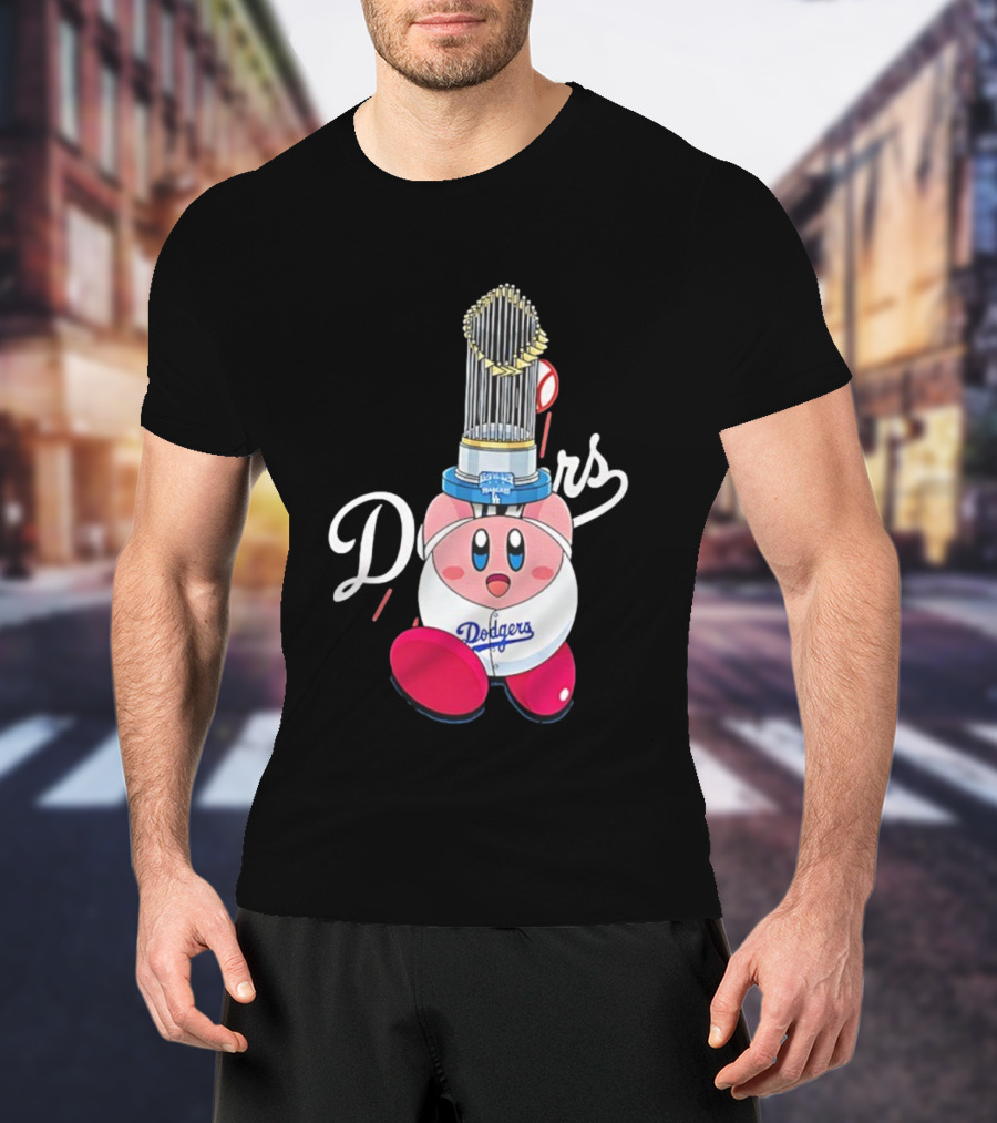 Kirby Dodgers Trophy World Series Champions MLB 2025 T-Shirt