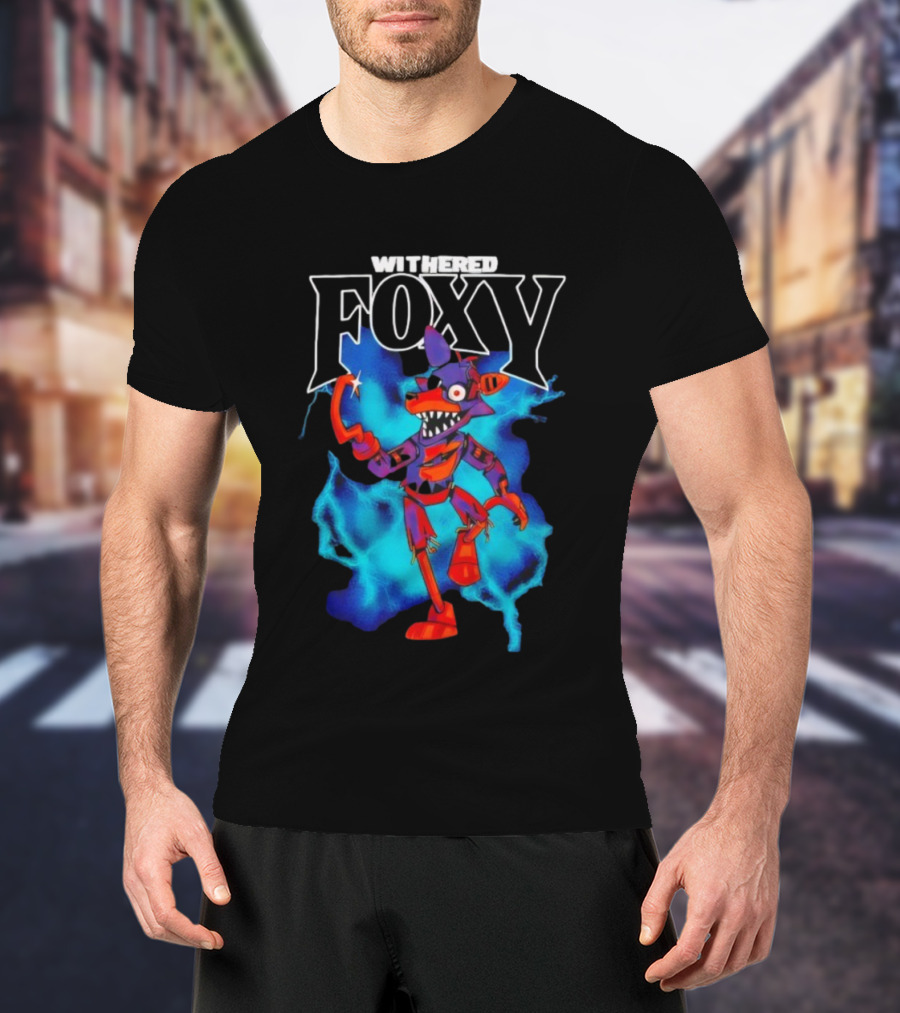 Withered Foxy Five Nights At Freddy’s Colorful Character Artwork T-Shirt