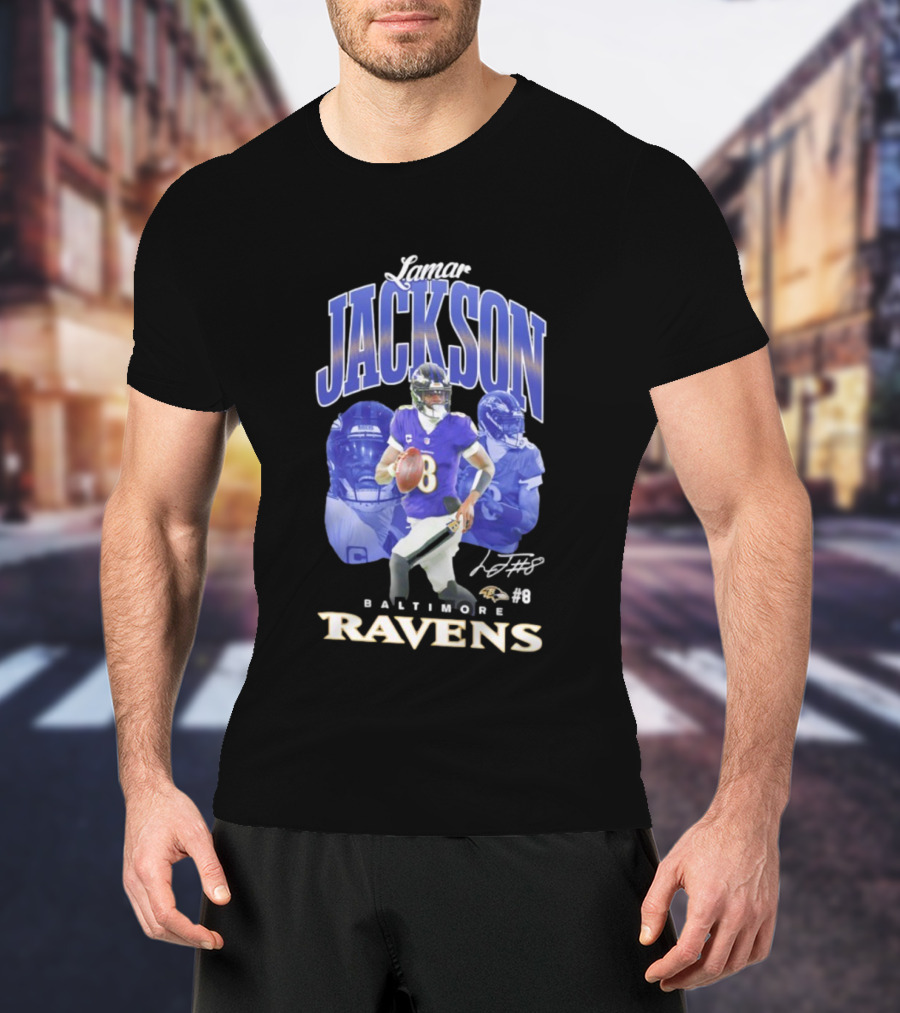 Lamar Jackson Baltimore Ravens #8 Outerstuff T-Shirt