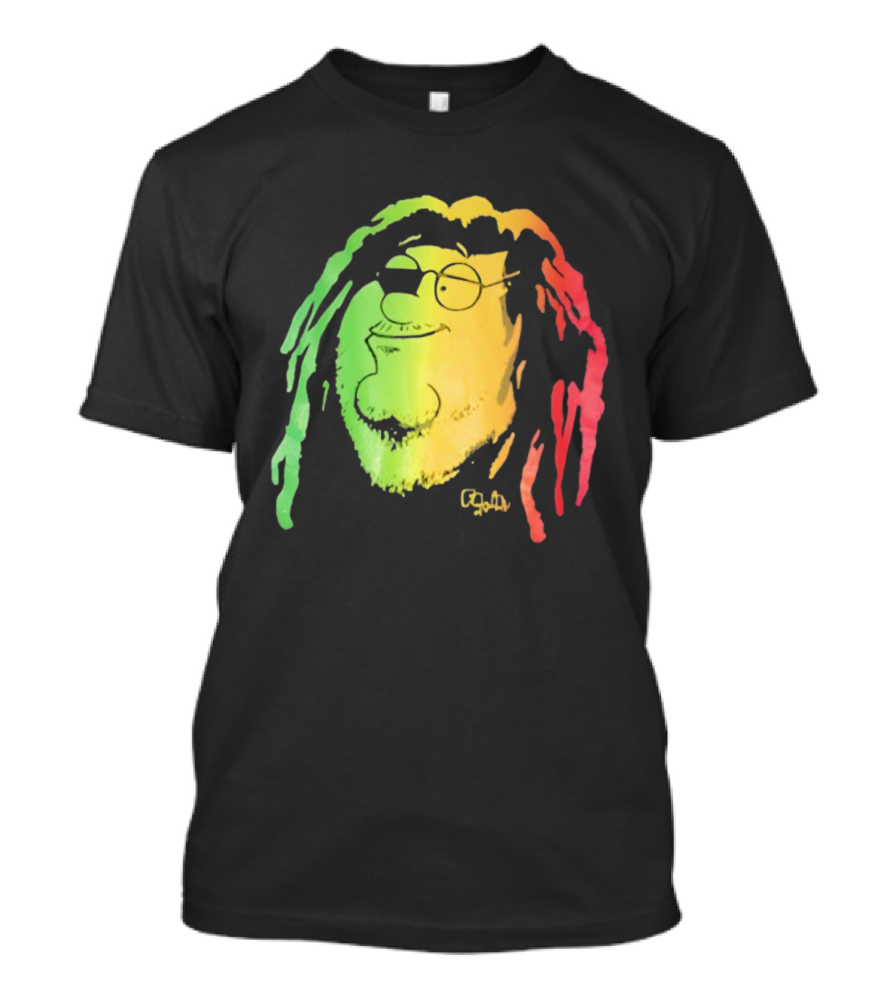 Family Guy Peter Griffin Rasta Colors Bob Marley Style T-Shirt