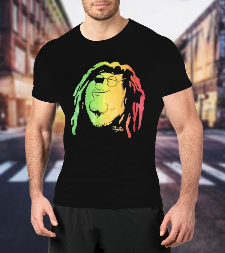 Family Guy Peter Griffin Rasta Colors Bob Marley Style T-Shirt