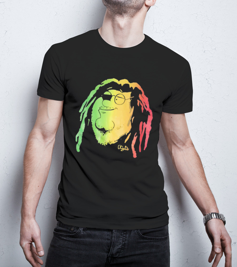 Family Guy Peter Griffin Rasta Colors Bob Marley Style T-Shirt
