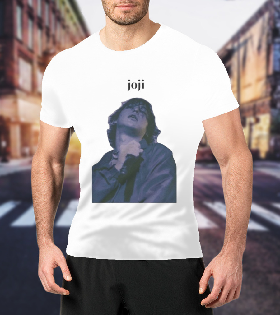 Joji Singer Mic Moment Blue Jacket Performance T-Shirt