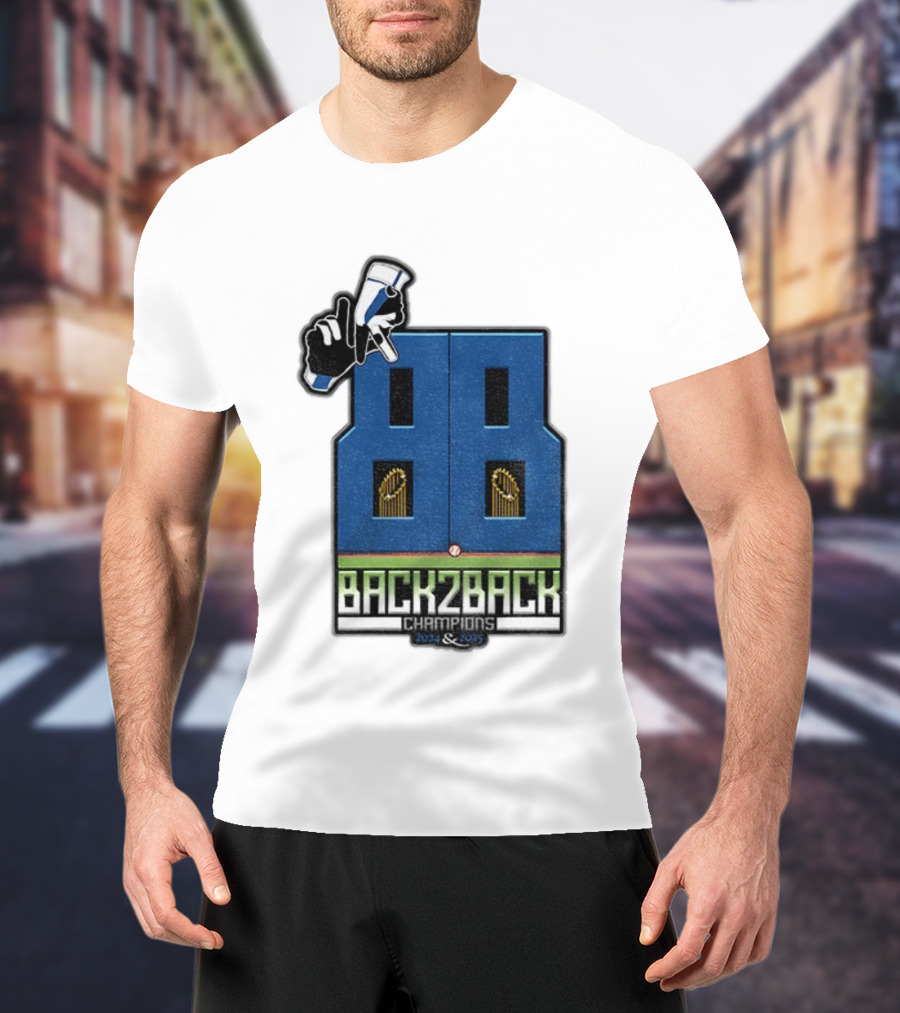 Back 2 Back Champions 2024 2025 MLB World Series Athlete Dodgers T-Shirt