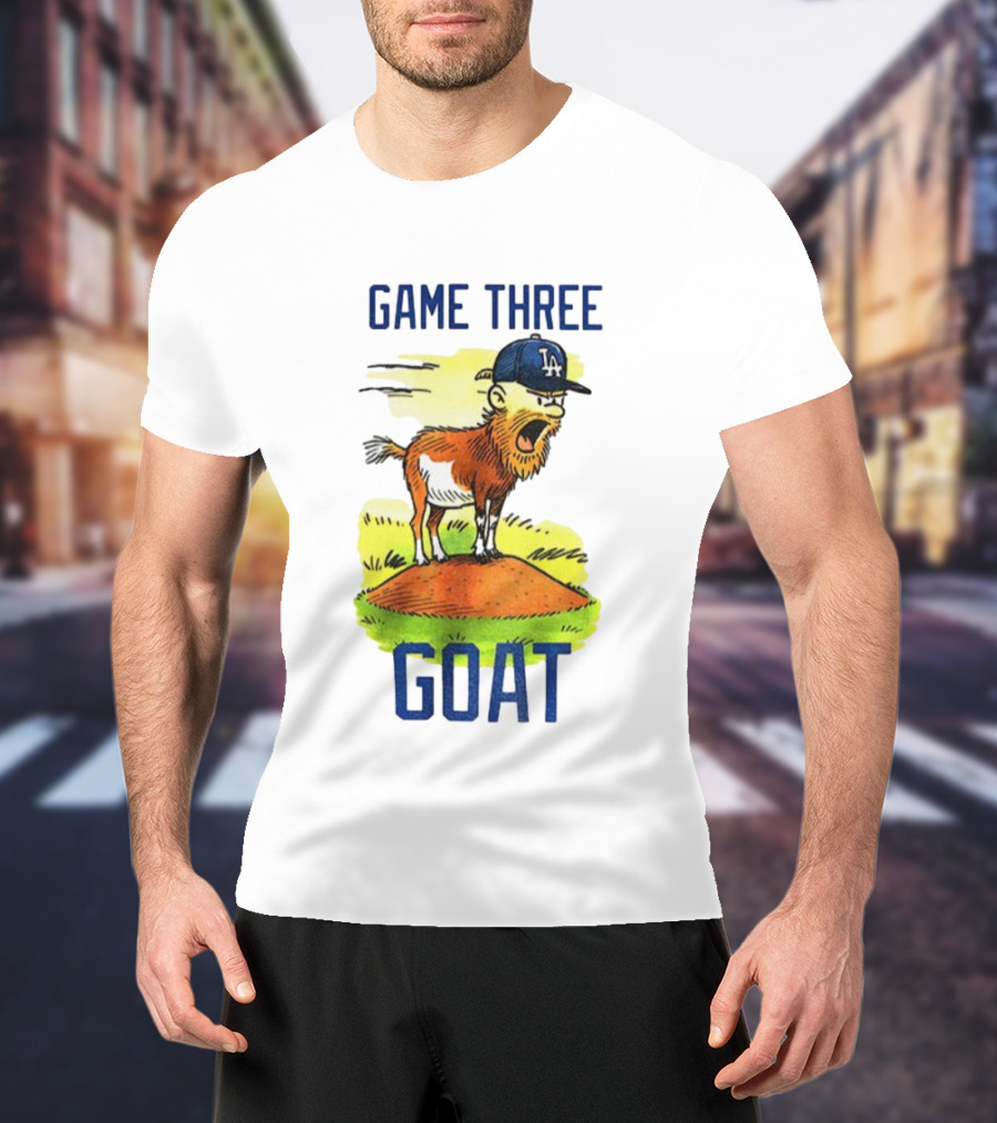 Game Three Goat Los Angeles Dodgers MLB Baseball World Series 2025 T-Shirt