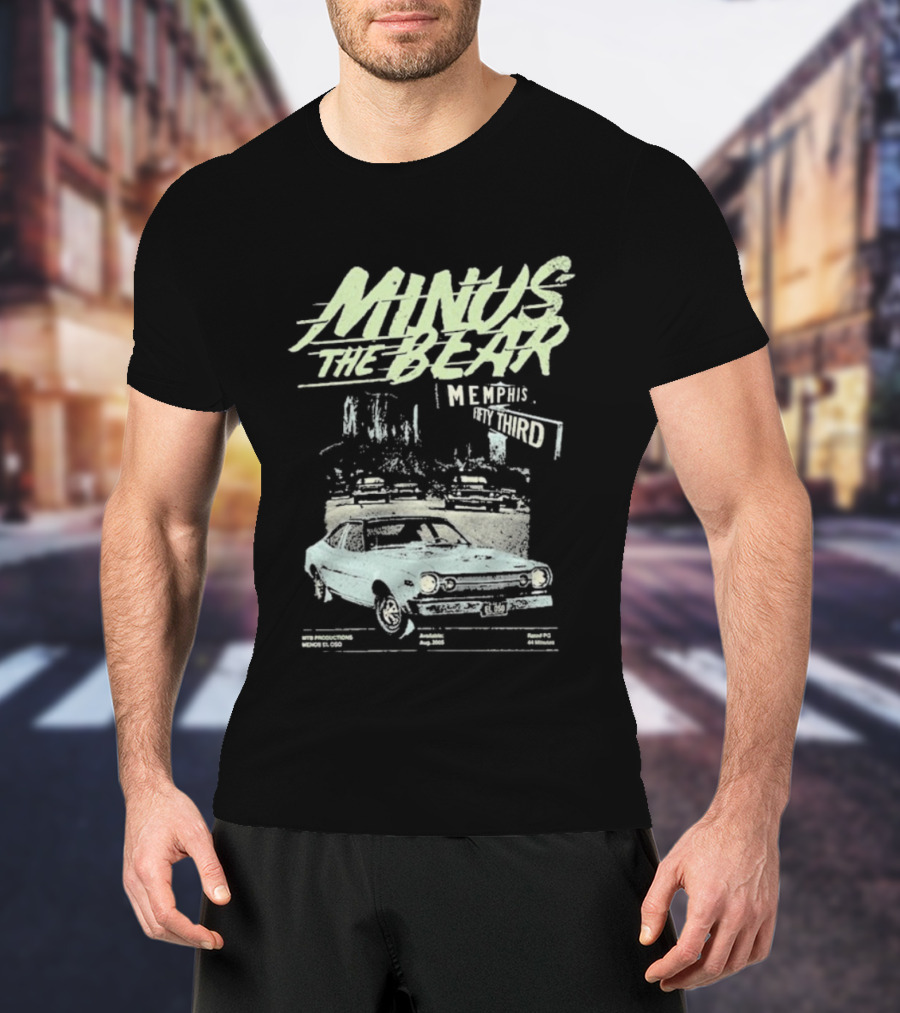Minus The Bear Memphis & 53rd Vintage Car Illustration T-Shirt