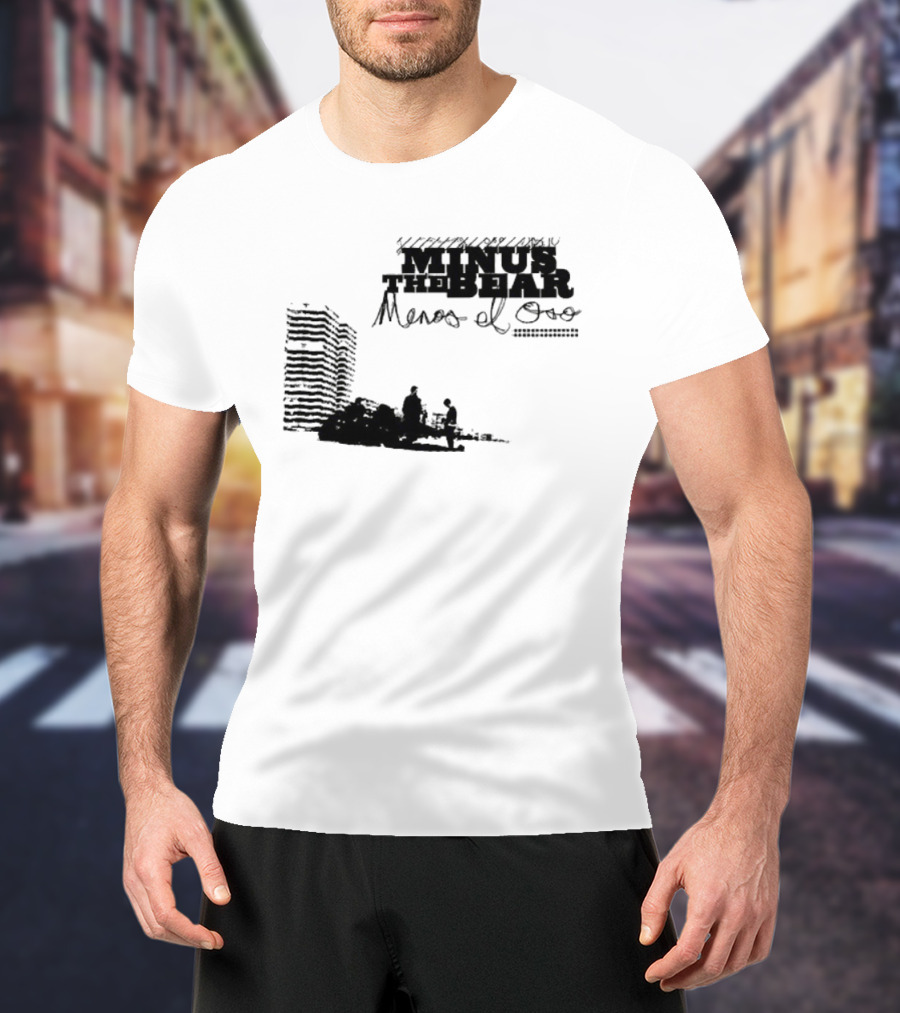 Minus The Bear Menos El Oso Skyline Urban Scene T-Shirt
